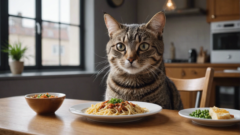 découvrez comment ce chat utilise des astuces pour obtenir son repas rapidement et captiver 21 millions de spectateurs dans cette vidéo fascinante !