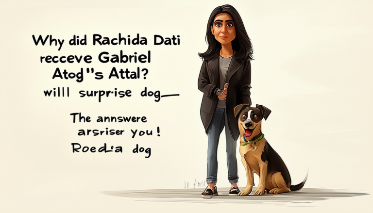 Pourquoi Rachida Dati a reçu le chien de Gabriel Attal? La réponse va vous surprendre!