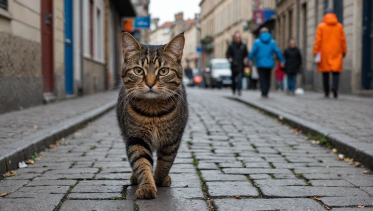 Un chat errant démontre une incroyable ingéniosité pour échapper à la rue